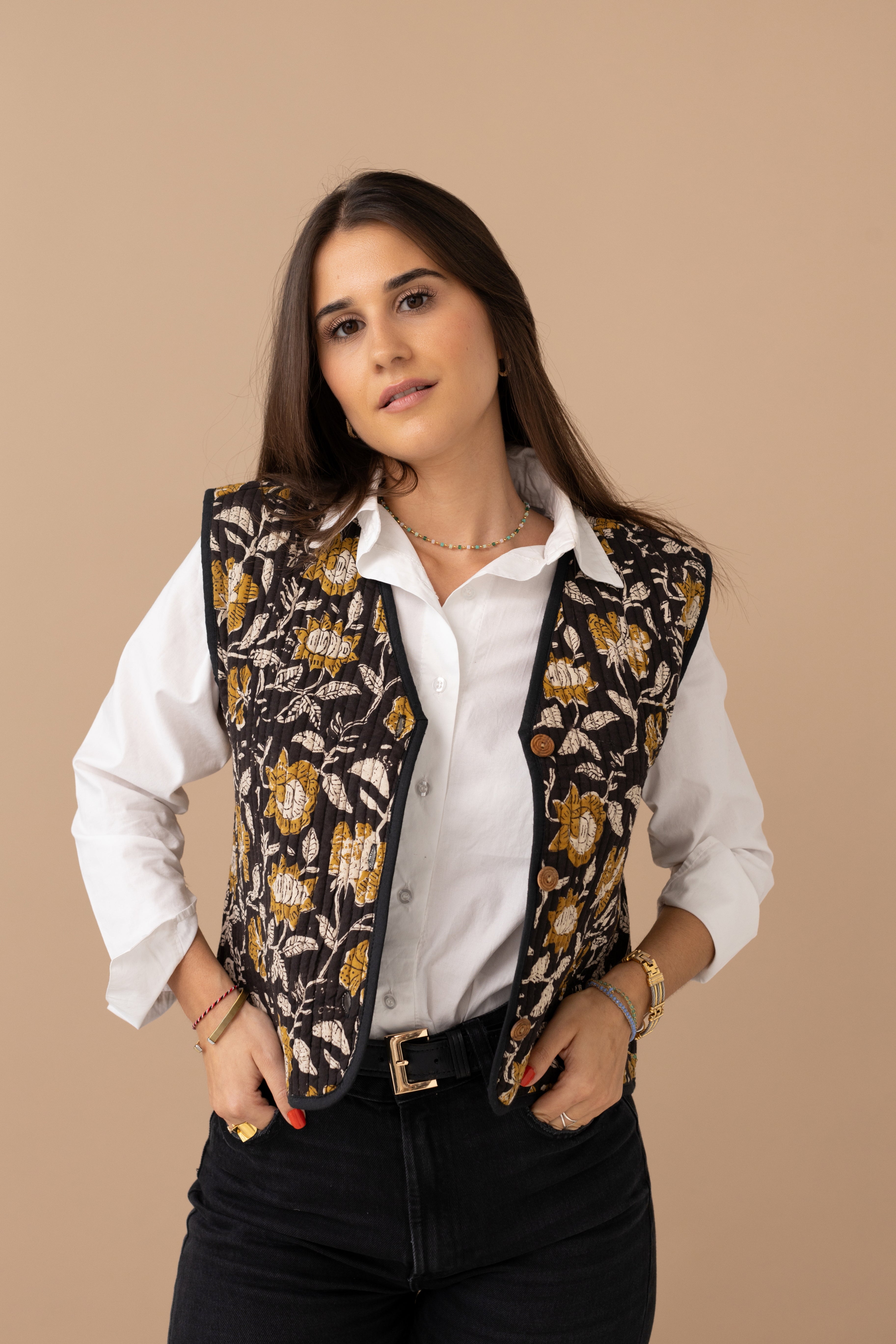 Jay Kalamkari Black Jacket