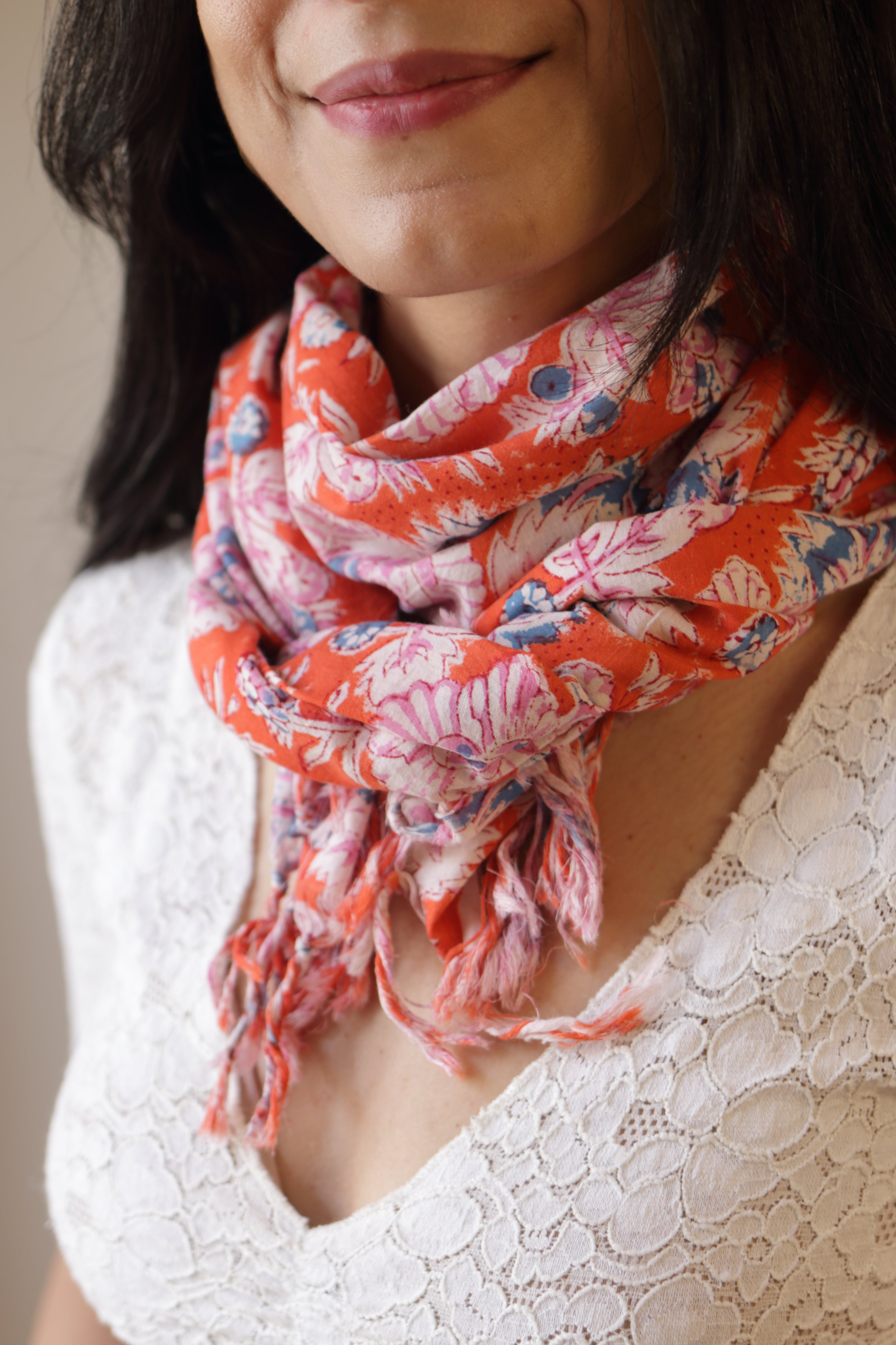 Étole Pari Tangerine en coton